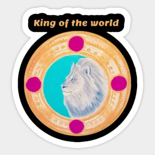 King of the world - lion Sticker